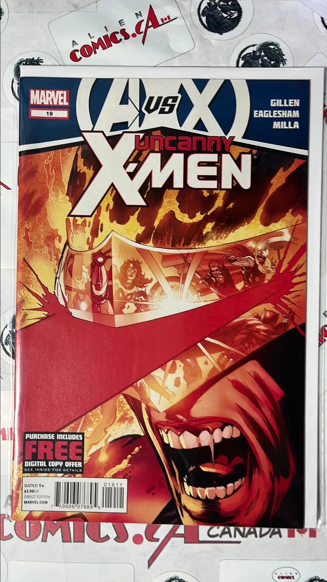 Uncanny X-men (#19 Marvel 2012 AvsX Cyclops Close-Up NM)