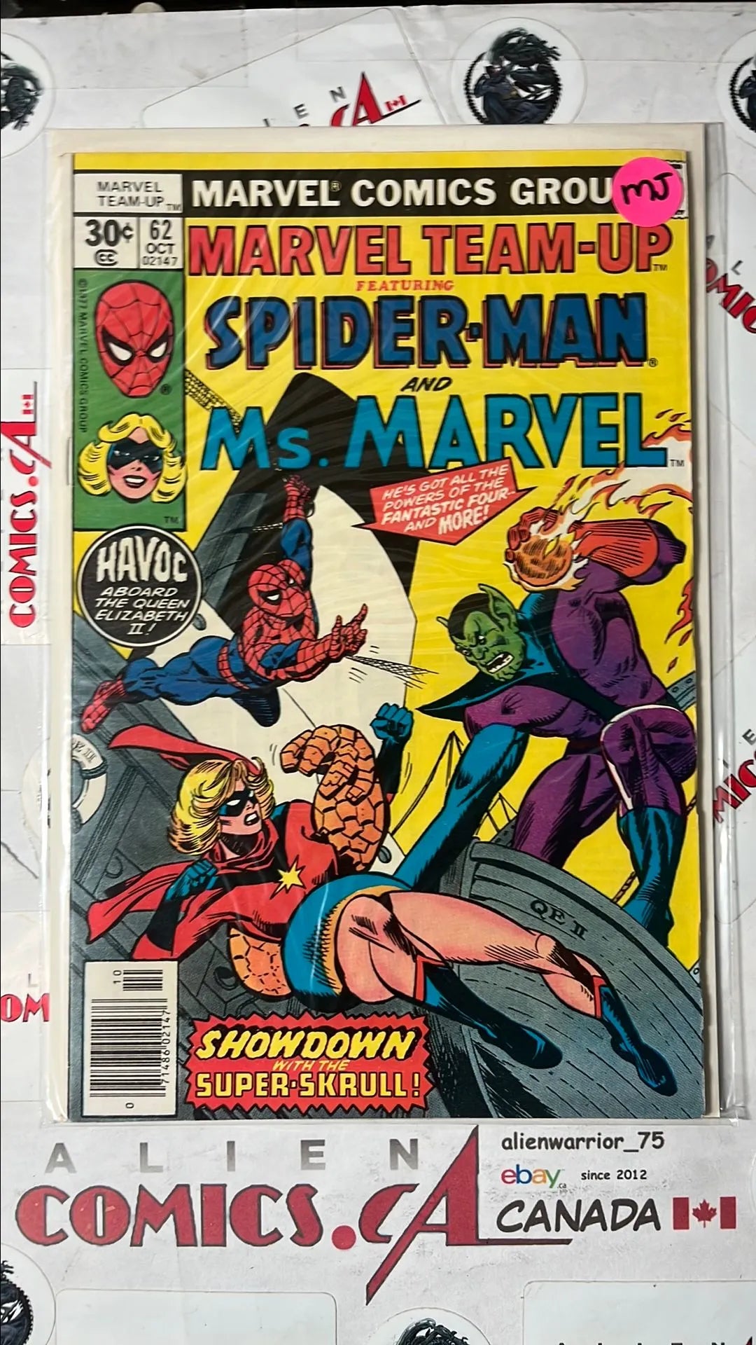 Marvel Team-up (#62 Spider-man & Ms. Marvel Newsstand Edition Mark Jewelers Insert VF)