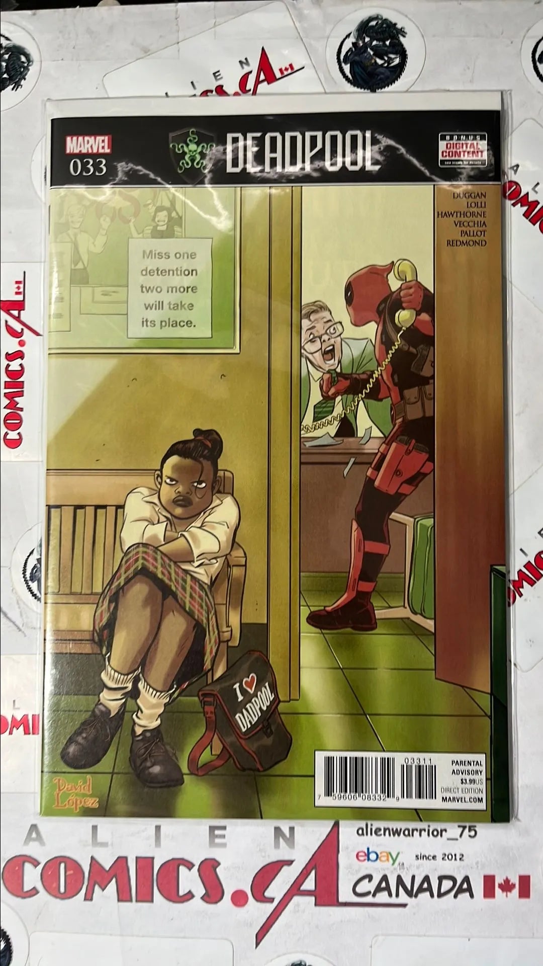 Deadpool (#33 Marvel 2017 Girl Detention Deadpool Roughs Up Principal NM)