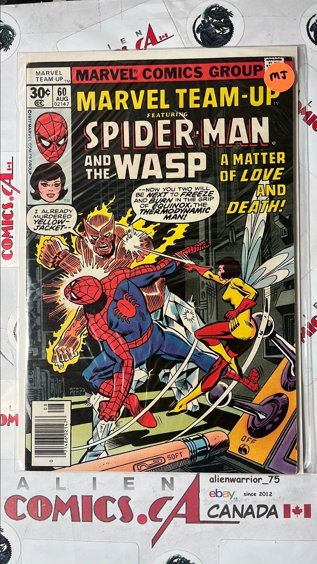 Marvel Team-up (#60 Spider-man & Wasp Newsstand Edition Mark Jewelers Insert VF)