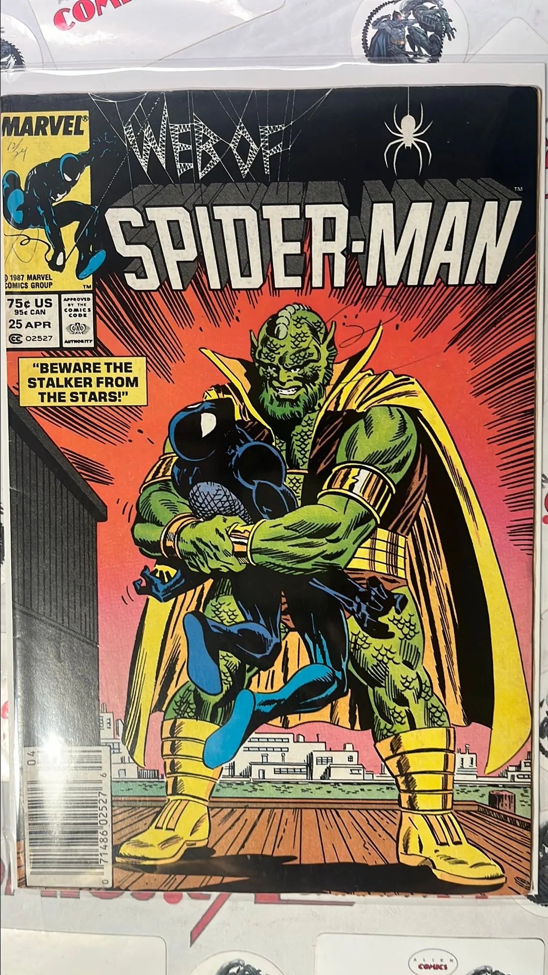 Web of Spider-man (#25 Newsstand Edition Beware The Stalker From The Stars! VG/FN)