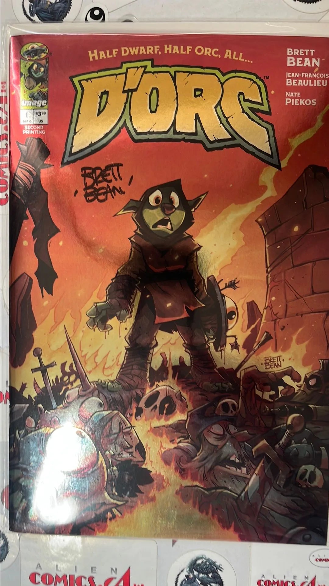 D'Orc (#1 Image Comics 2026 Foil Cover Signed Brian Bean 1st app. D'Orc No COA NM)