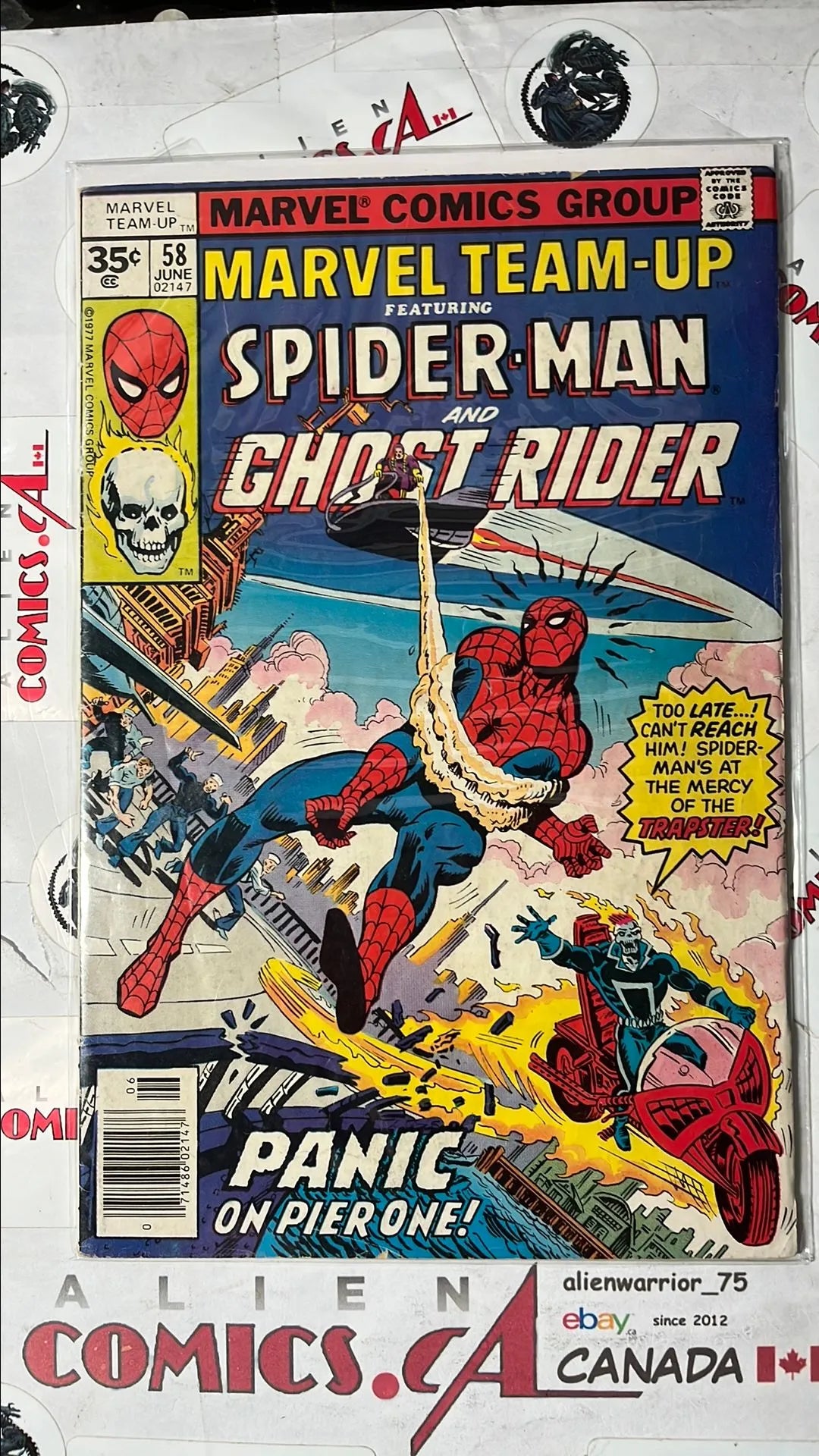 Marvel Team-Up (#58 Spider-man & Ghost Rider 35¢ price variant HTF VG)