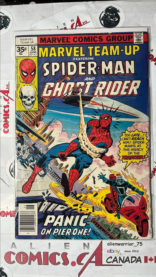 Marvel Team-Up (#58 Spider-man & Ghost Rider 35¢ price variant HTF VG)