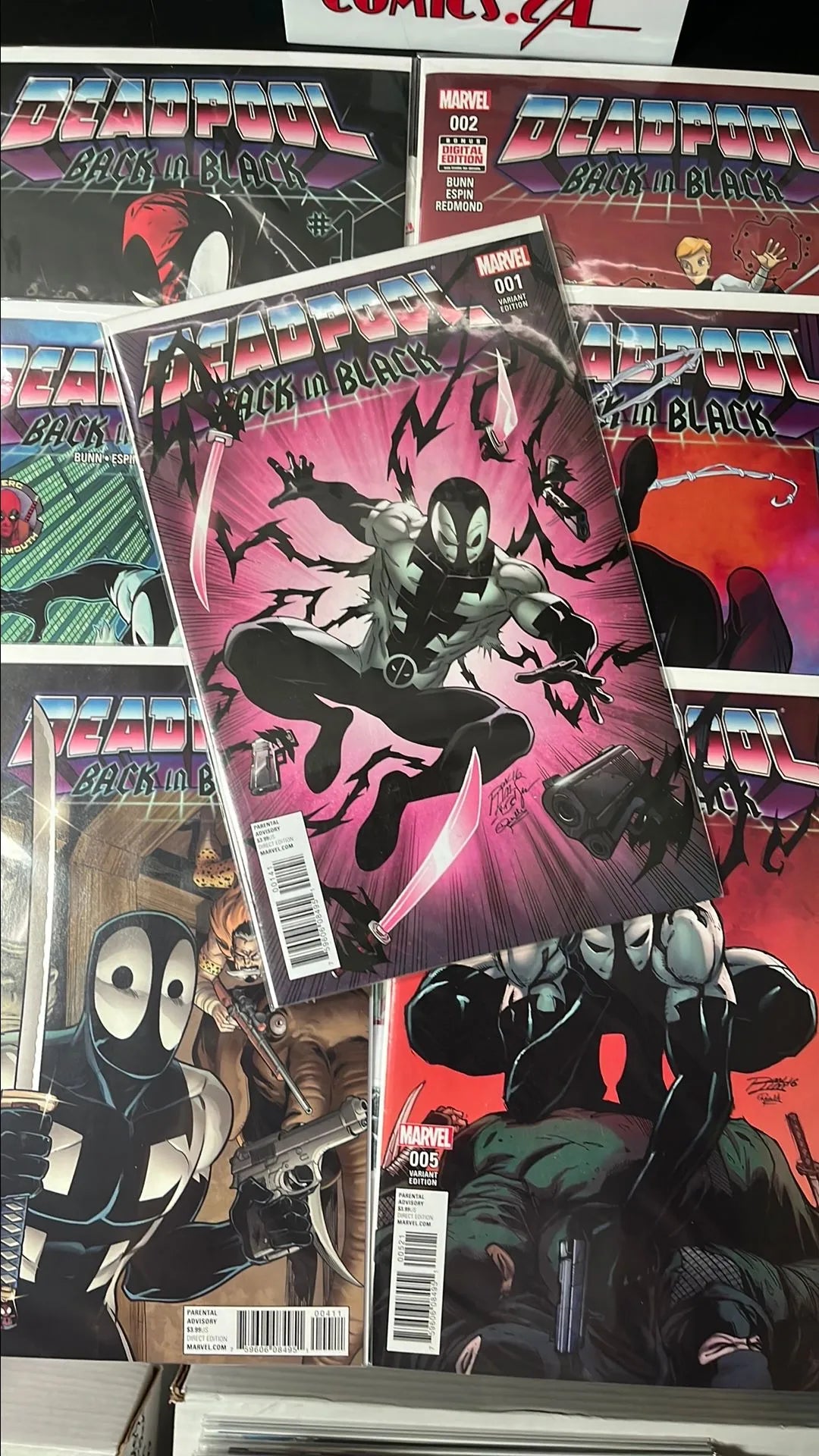 Deadpool: Back In Black (7-Book Lot Complete Series w/ 3 Variants NM)