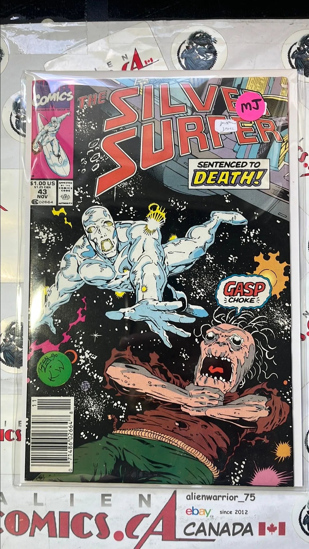 Silver Surfer (#43 Newsstand Edition Mark Jewelers Insert VF)