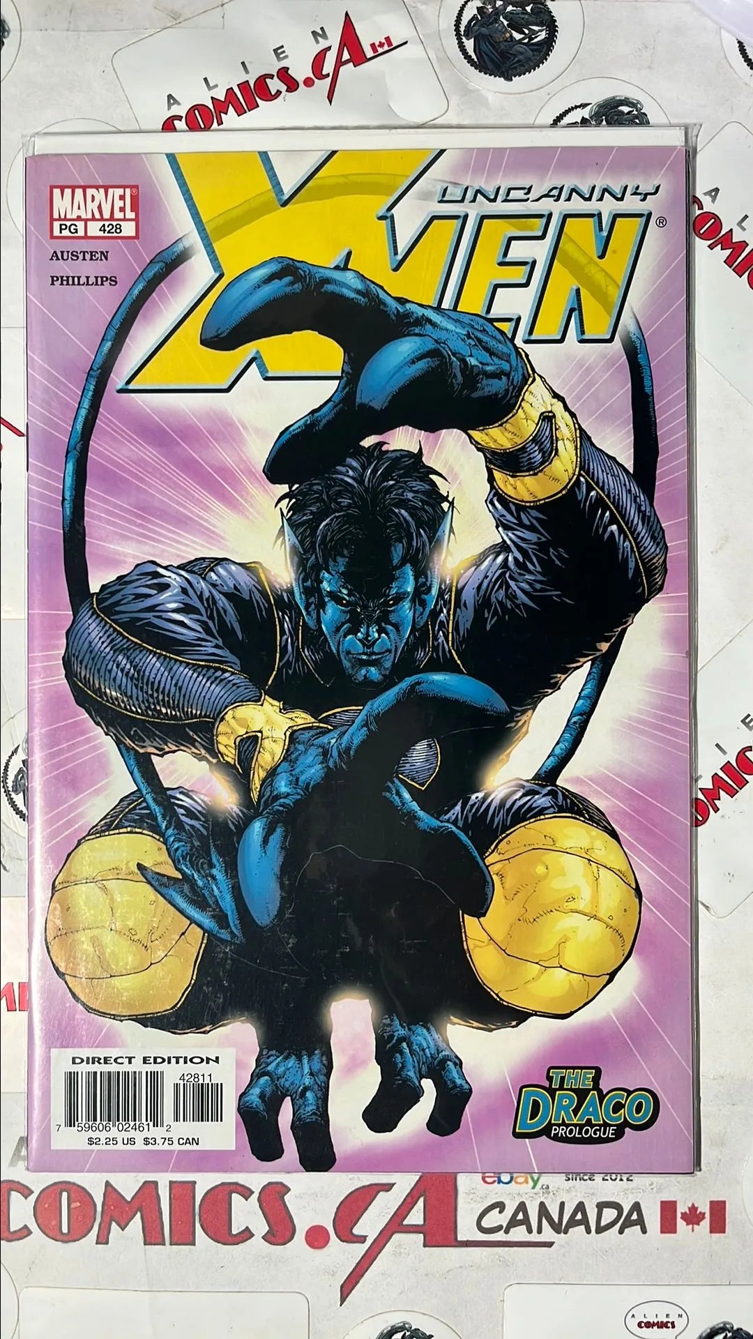 Uncanny X-men (#428 Marvel 2003 Direct Edition The Draco Prologue 1st app. Azazel Origin of Nightcrawler NM)