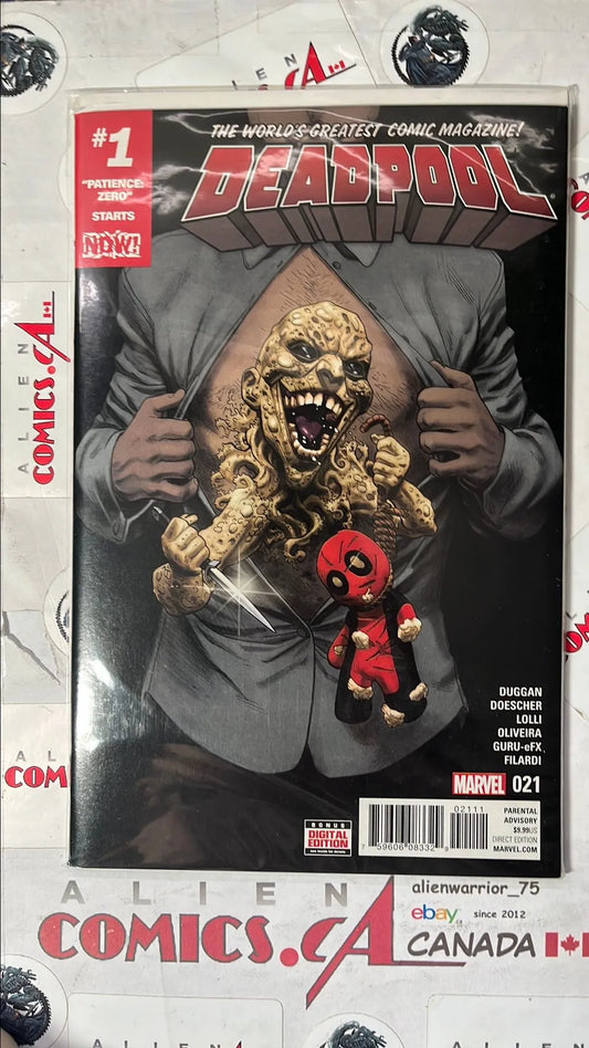 Deadpool (#21 Marvel 2016 Patient Zero Part 1 NM)