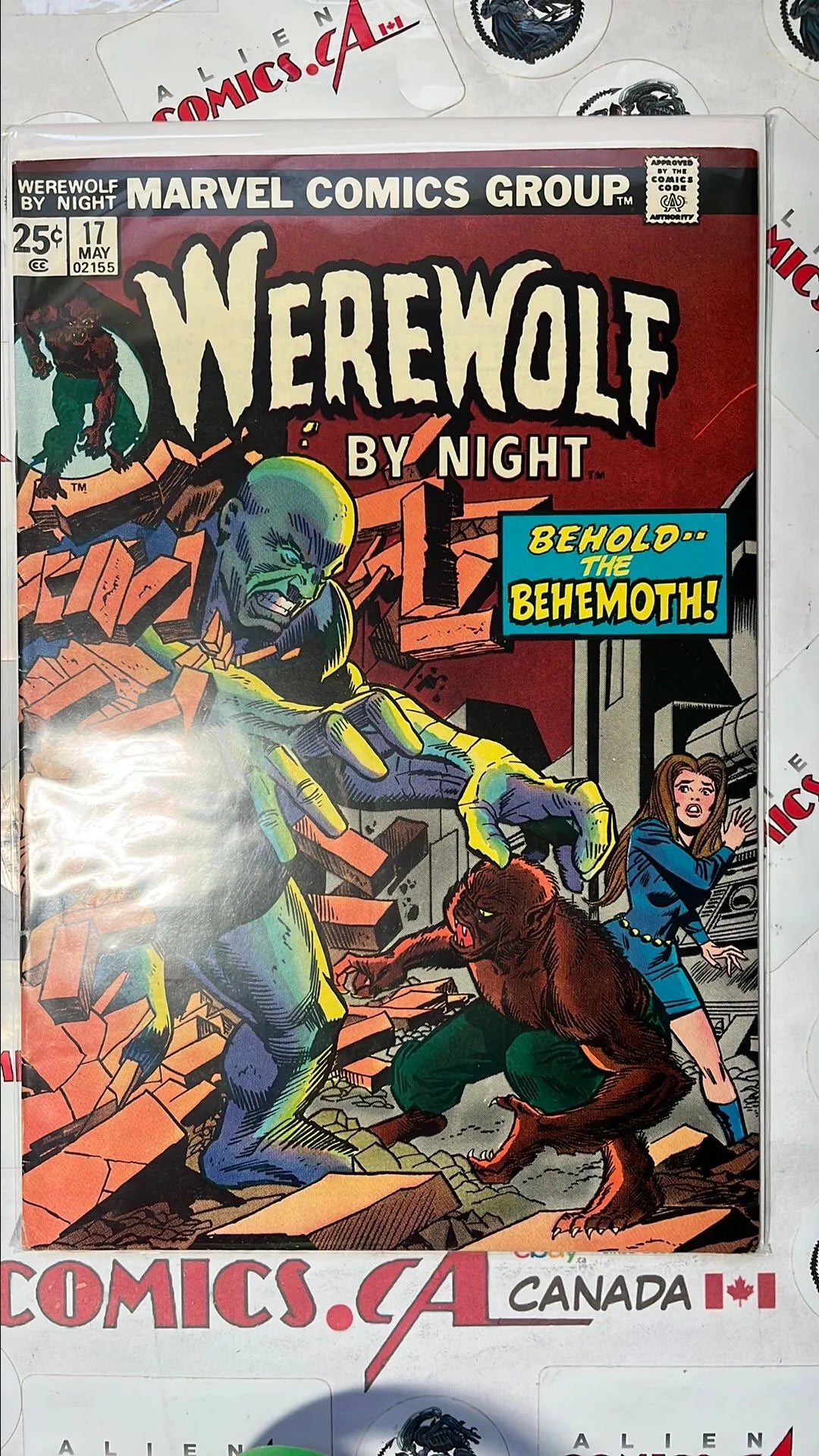 Werewolf by Night (#17 First 25¢ Cover Behold the Behemoth w/ MVS 99 Sandman VG/FN)