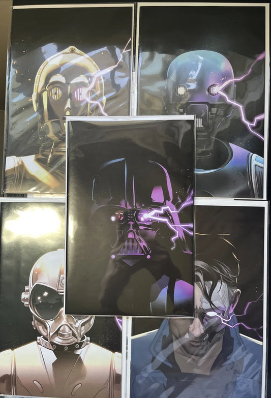 Dark Droids: Adventures of R2-D2 and C-3PO (6-Book Lot Complete Series 1:100 Rachel Stott Virgin Variants HTF NM)