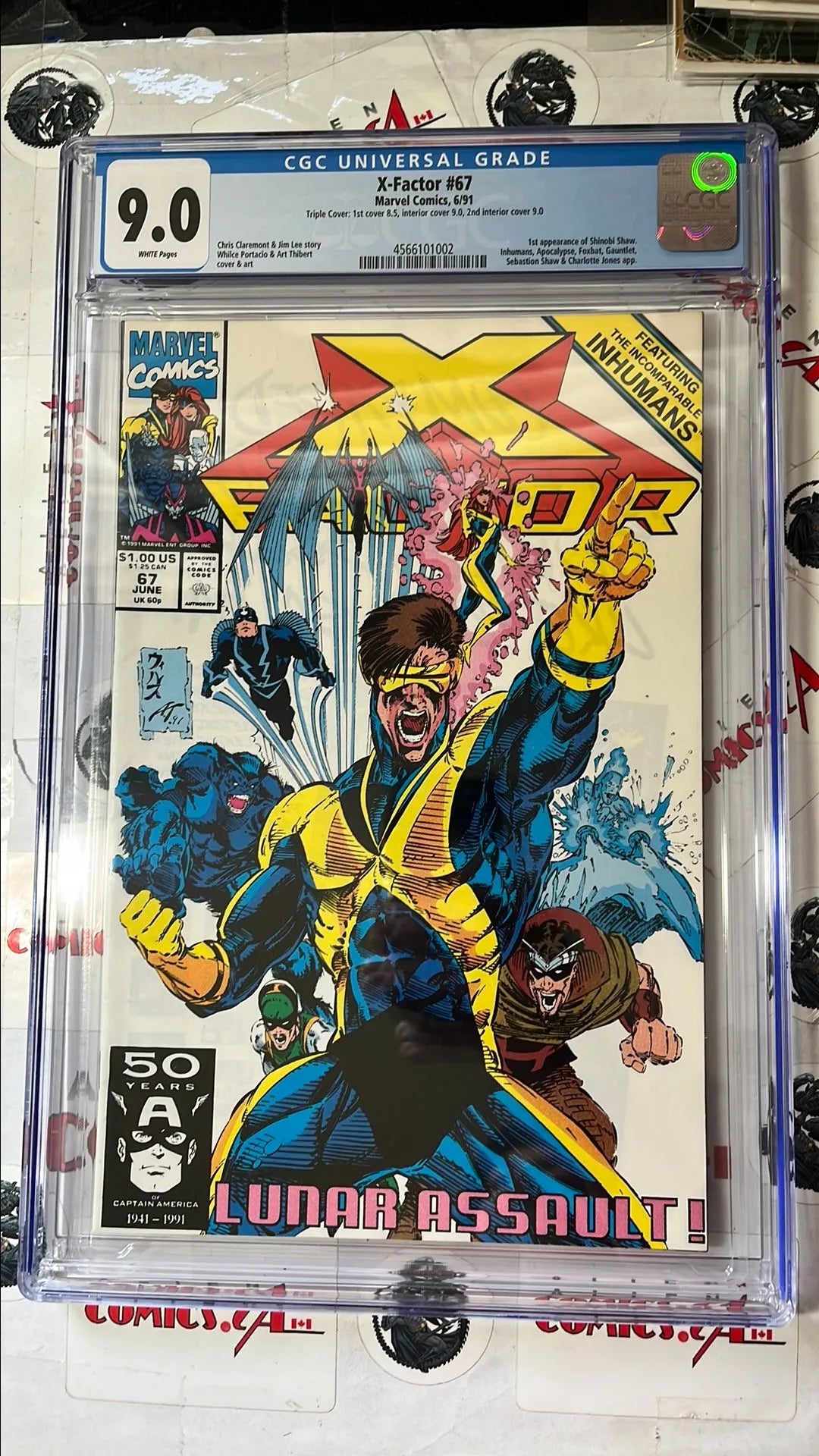 X-Factor (#67 Direct Edition Manufacturing ERROR Triple Cover CGC 9.0 VF/NM)