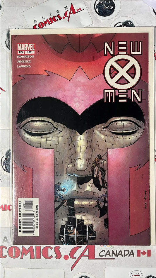 New X-men (#132 Marvel 2002 Direct Edition Magneto Statue Close-up NM)