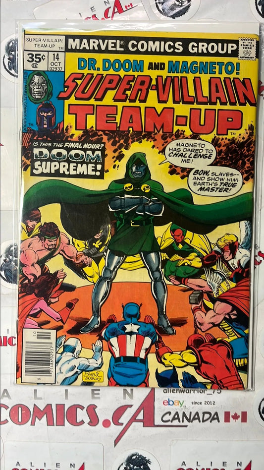 Super Villain Team-Up (#14 35¢ price variant Dr. Doom Cover HTF FN/VF)