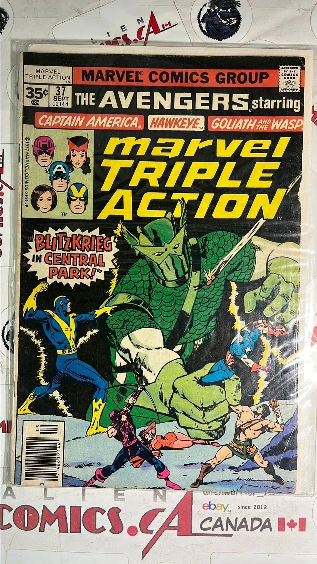 Marvel Triple Action (#37 35¢ price variant Starring Avengers HTF FN)