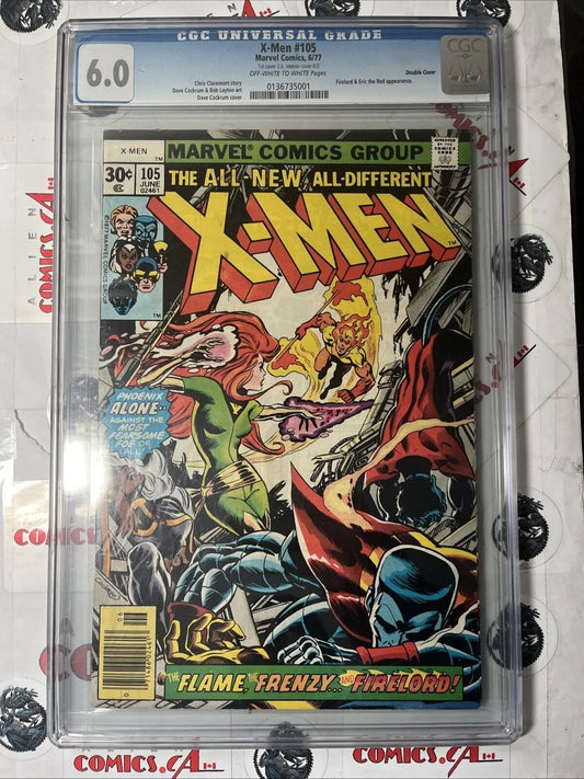 Uncanny X-men (#105 1st app. Lilandra 1st app. Phoenix New Powers Manufacturing ERROR Double Cover CGC FN 6.0)