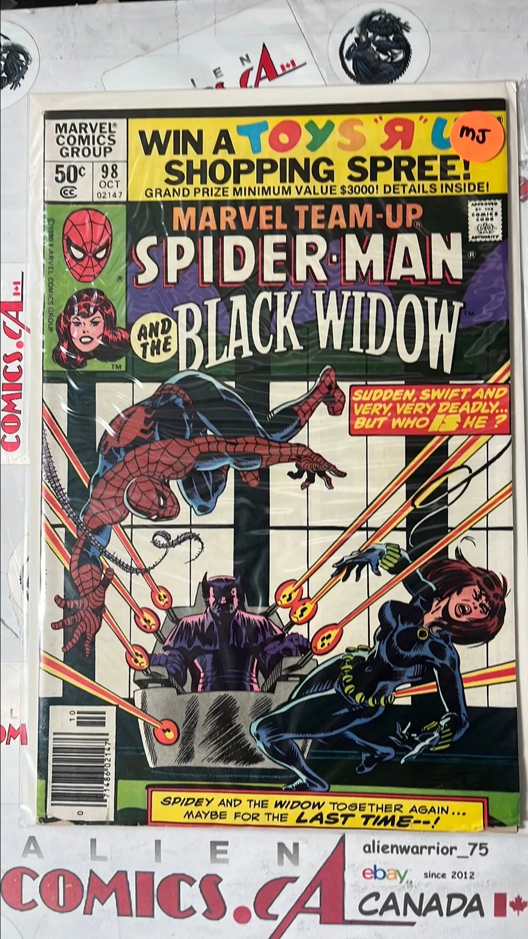 Marvel Team-up (#98 Spider-man & Black Widow Newsstand Edition Mark Jewelers Insert VG/FN)