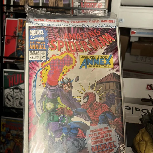 Amazing Spider-man Annual (#27 1st app. The Annex 64 pages Polybagged w/ Cards NM)