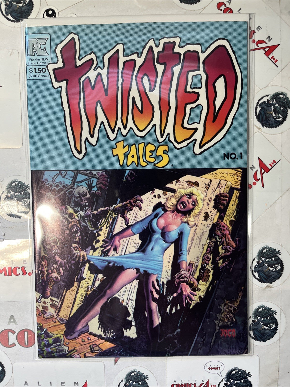 TWISTED TALES 1 PC 1982 Bruce Jones Cover Woman Trapped with Zombies HIGH GRADE