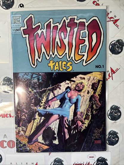 TWISTED TALES 1 PC 1982 Bruce Jones Cover Woman Trapped with Zombies HIGH GRADE