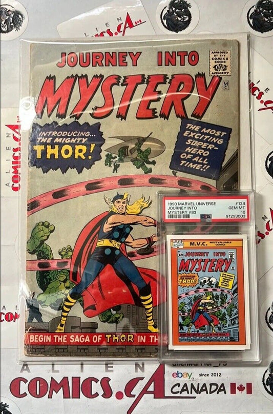 JOURNEY INTO MYSTERY 83 Golden Record REPRINT 1st app. Thor & PSA 10 GM Card 🔑