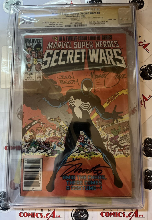 MARVEL SUPER HEROES 8: Secret Wars $1.00 Price Variant DOUBLE Cover 3x CGCSS 6.5