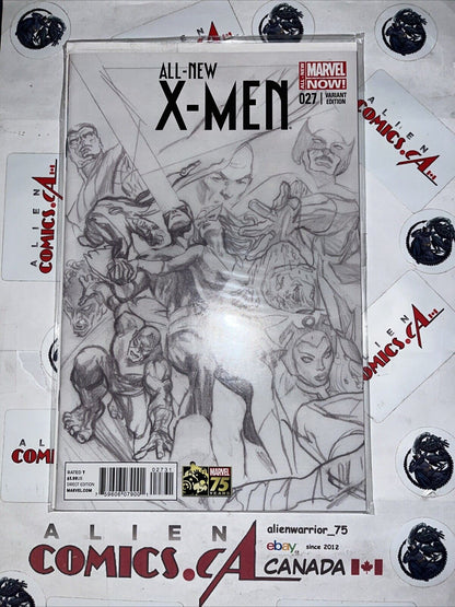 ALL NEW X-MEN 27 Alex Ross 1:300 Sketch Variant Marvel 2013 Scarce HIGH GRADE