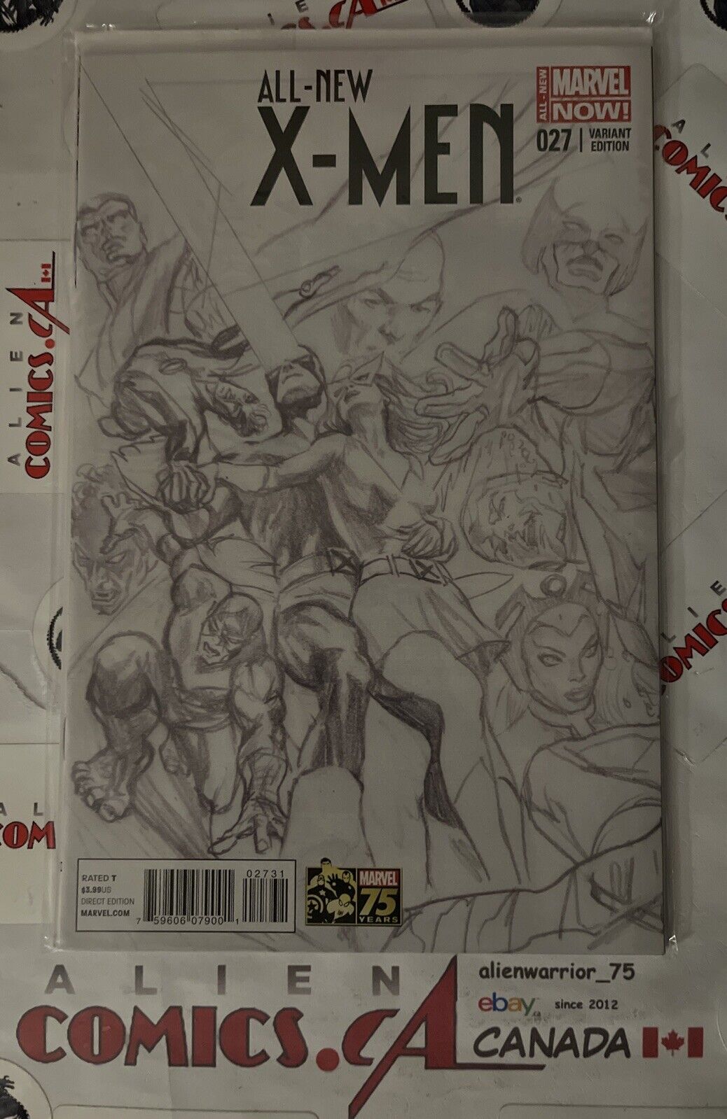 ALL NEW X-MEN 27 Alex Ross 1:300 Sketch Variant Marvel 2013 Scarce HIGH GRADE