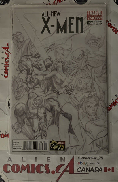 ALL NEW X-MEN 27 Alex Ross 1:300 Sketch Variant Marvel 2013 Scarce HIGH GRADE