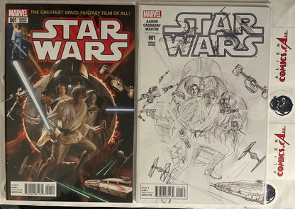 STAR WARS  1 Alex Ross 1:50 & 1:200 Variant Set Marvel Comics 2015 HIGH GRADE