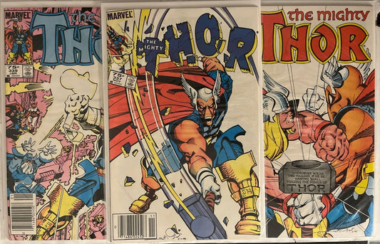 MIGHTY THOR 337-339 1st app. Beta Ray Bill Marvel 1983 Price Variant HIGH GRADE