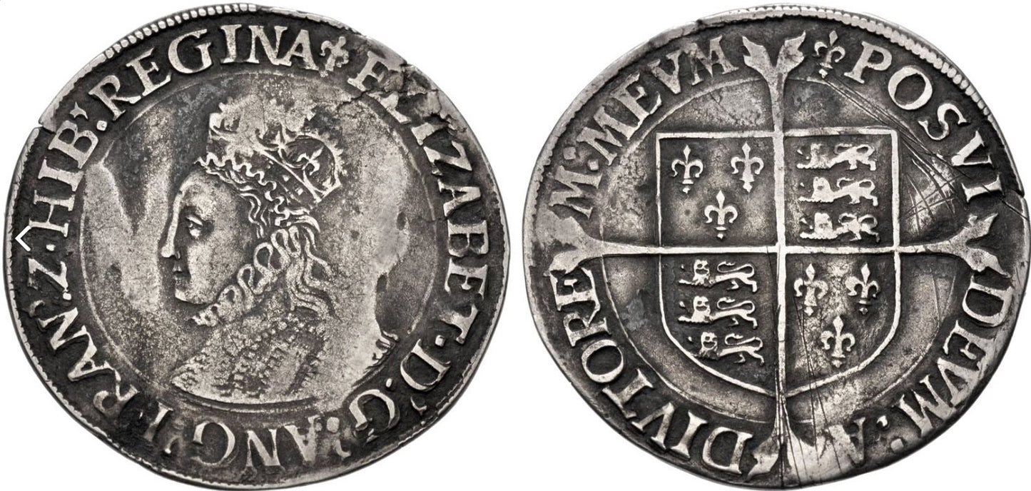 TUDOR Elizabeth I Struck 1558-1603 Silver AR Shilling First issue 1558 Fine RARE