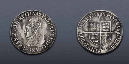 TUDOR Elizabeth I Struck 1558-1603 Silver AR Shilling First issue 1558 Fine RARE