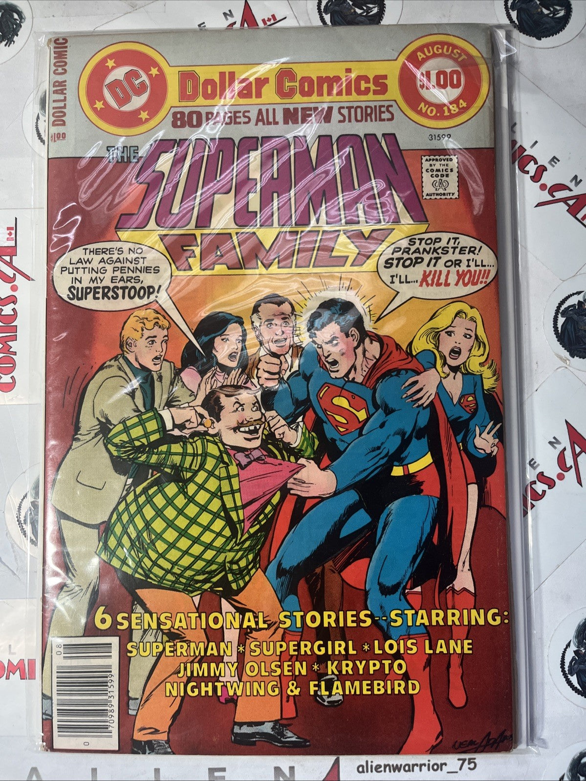 SUPERMAN FAMILY 184 DC Comics 1979 Neal Adams Manufacturing ERROR TRIPLE Cover!