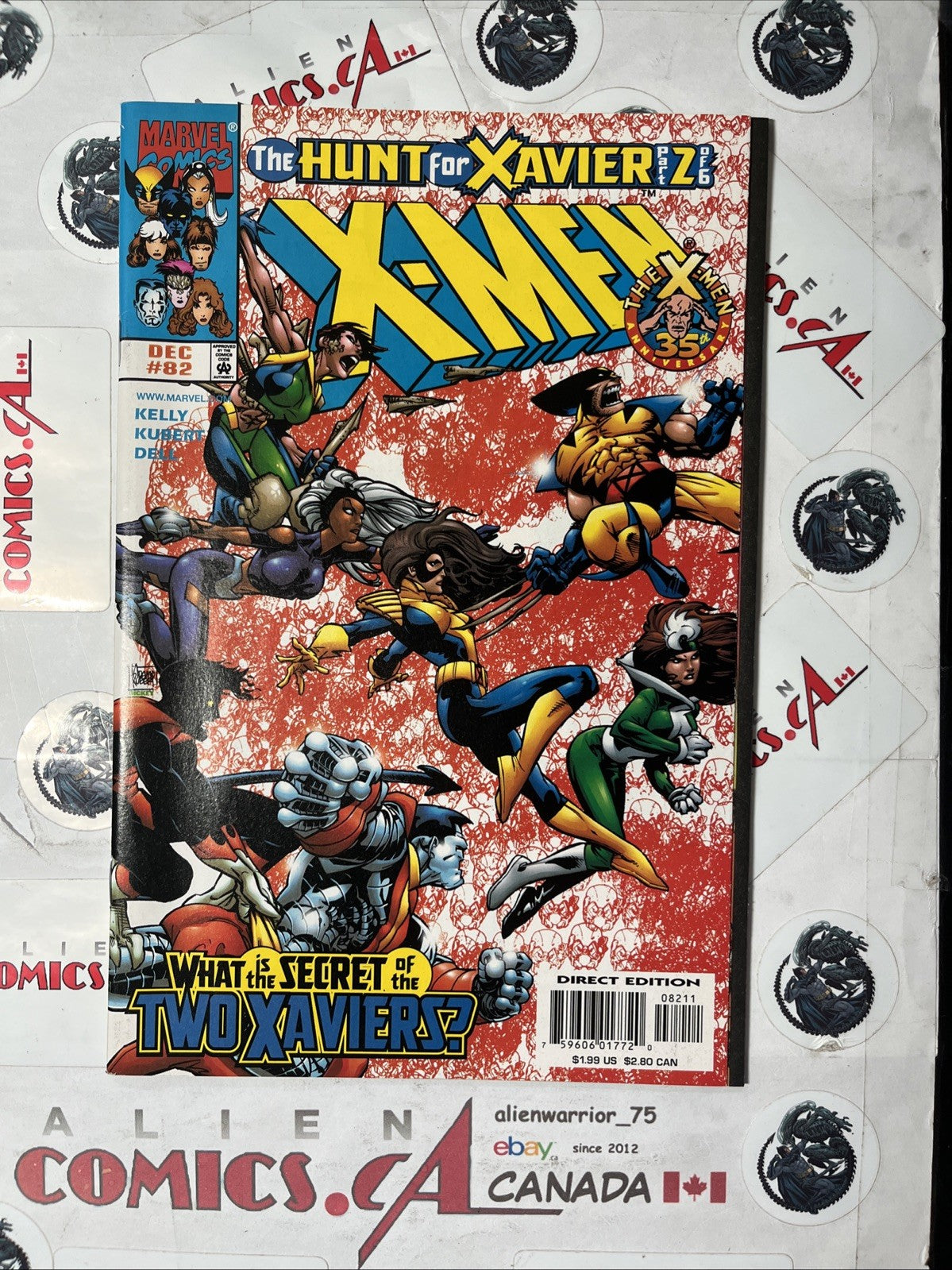X-MEN 82: The Hunt for Xavier 2 Marvel Comics 1998 Kubert Cover Art HIGH GRADE