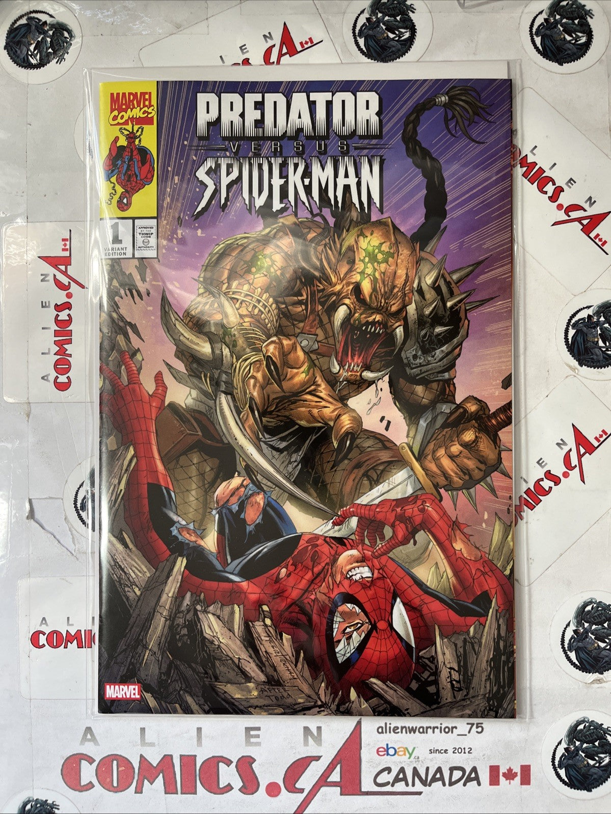 PREDATOR vs SPIDER-MAN 1 Marvel 2025 ASM 316 Homage Tyler Kirkham 1 of 3000 RARE