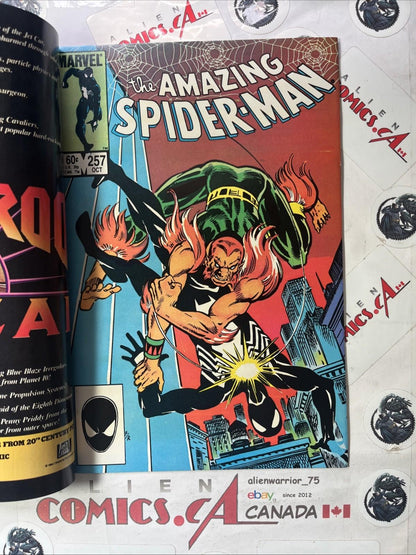 AMAZING SPIDER-MAN 257 Marvel 1984 2nd app Puma Manufacturing ERROR Double Cover