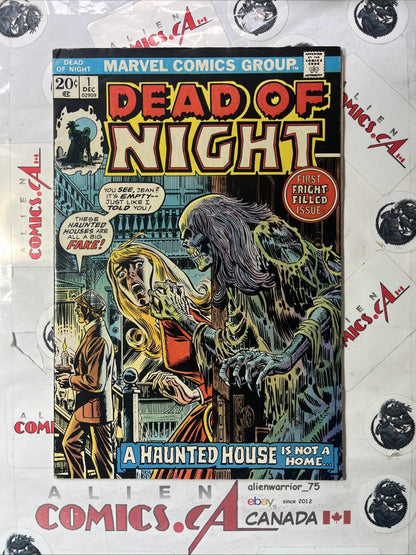 DEAD OF NIGHT 1 Marvel Comics 1973 Premiere Issue Horror Series VINTAGE