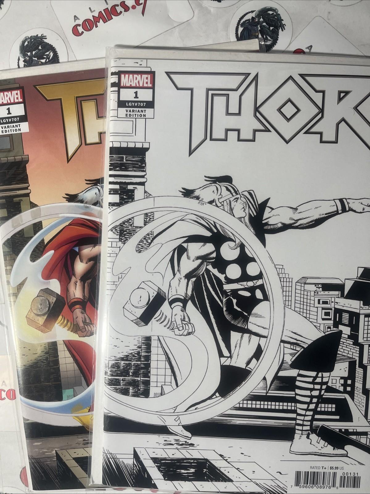 THOR 1 Jack Kirby 1:500 & 1:1000 Variants Marvel Comics 2018 Scarce HIGH GRADE