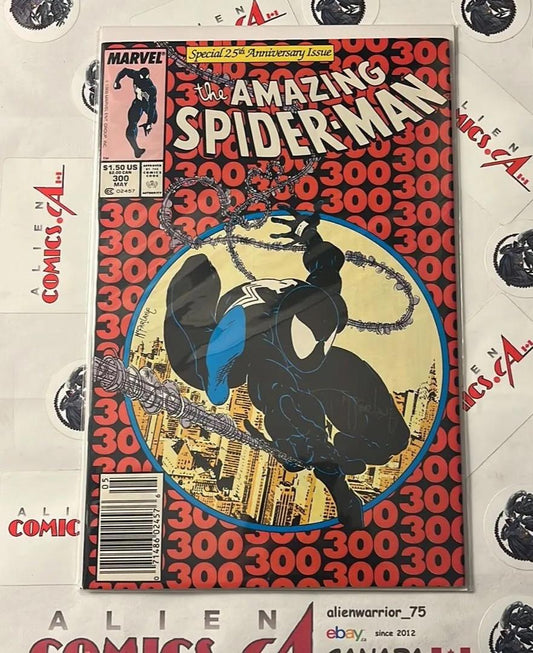 AMAZING SPIDER-MAN 300 Marvel 1998 1st app Venom Newsstand Signed Todd McFarlane