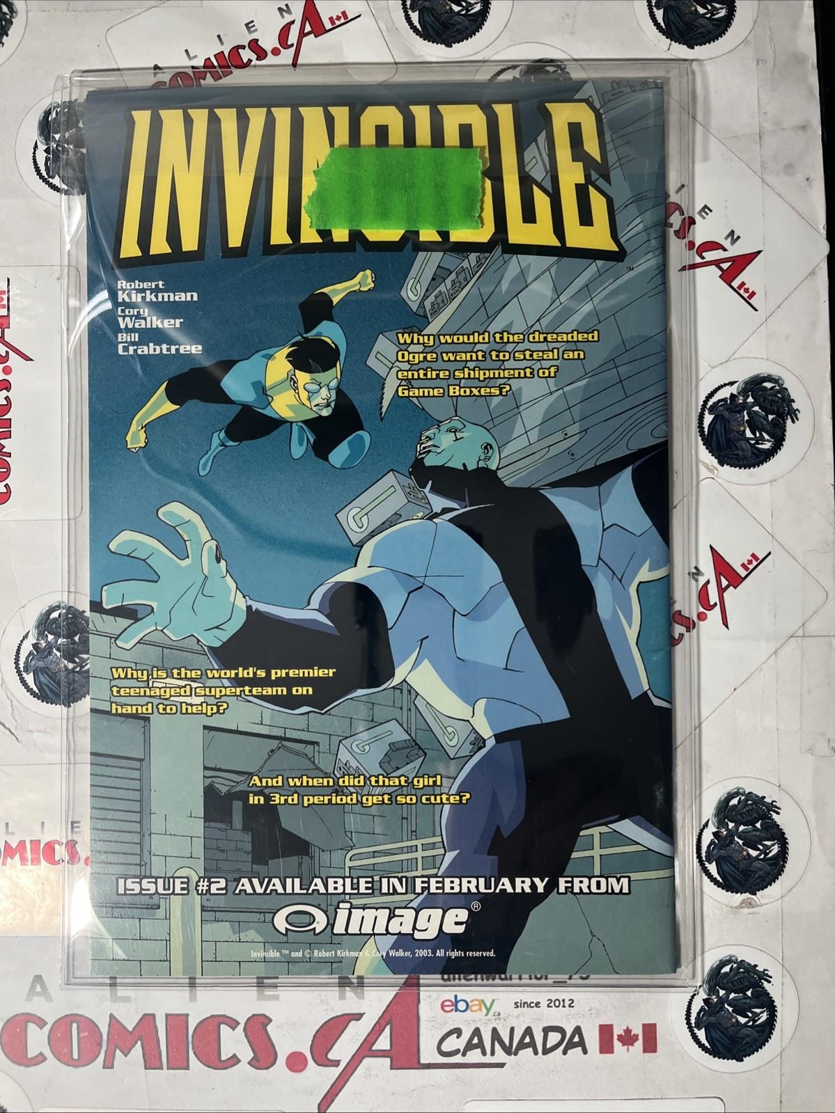 INVINCIBLE 1 Image Comics 2003 1st Print Kirkman Low Print Run HIGH GRADE KEY🔑