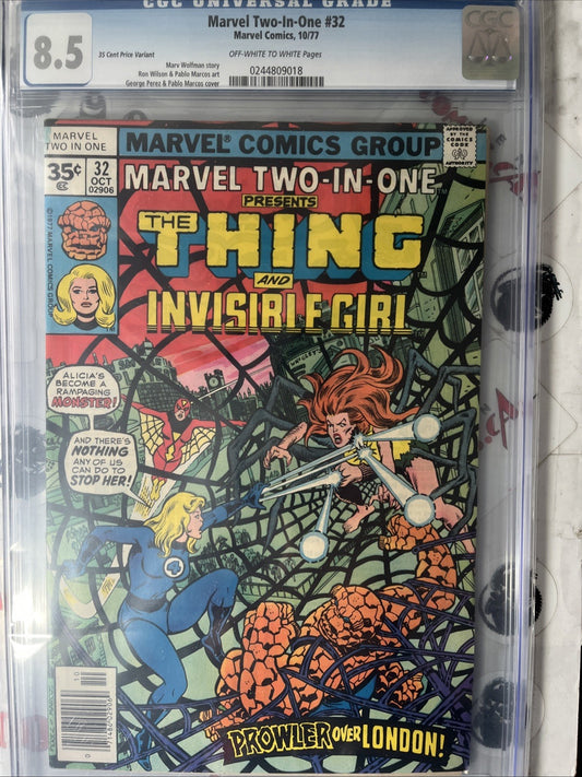 MARVEL TWO-IN-ONE 32 Marvel 1977 35¢ price variant Scarce CGC 8.5 VF+ HIGH GRADE