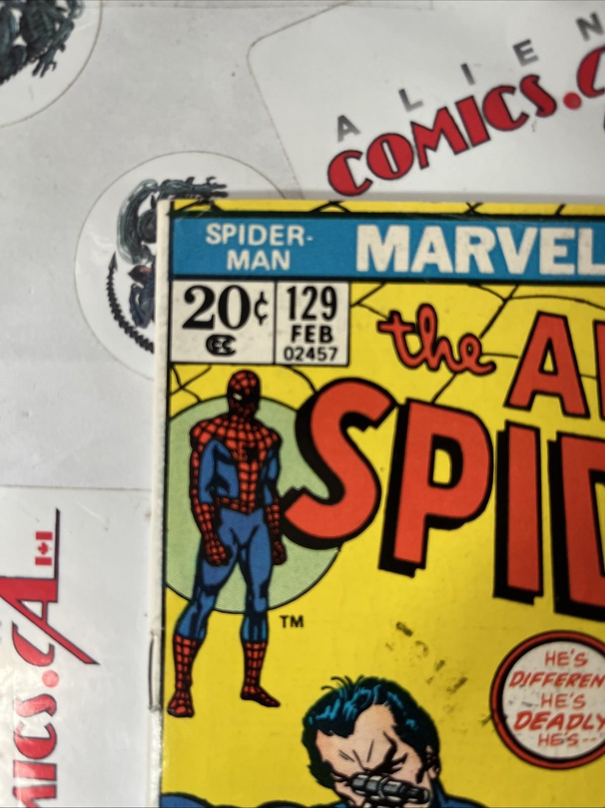 AMAZING SPIDER-MAN 129 Marvel 1974 1st app. Punisher & Jackal KEY HIGH GRADE