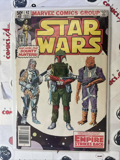 STAR WARS 42 Marvel 1980 Newsstand Edition Mfg. ERROR Double Cover & Miscut! 🔑