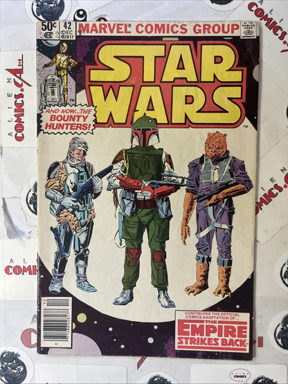 STAR WARS 42 Marvel 1980 Newsstand Edition Mfg. ERROR Double Cover & Miscut! 🔑