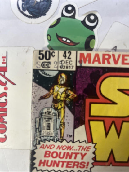 STAR WARS 42 Marvel 1980 Newsstand Edition Mfg. ERROR Double Cover & Miscut! 🔑