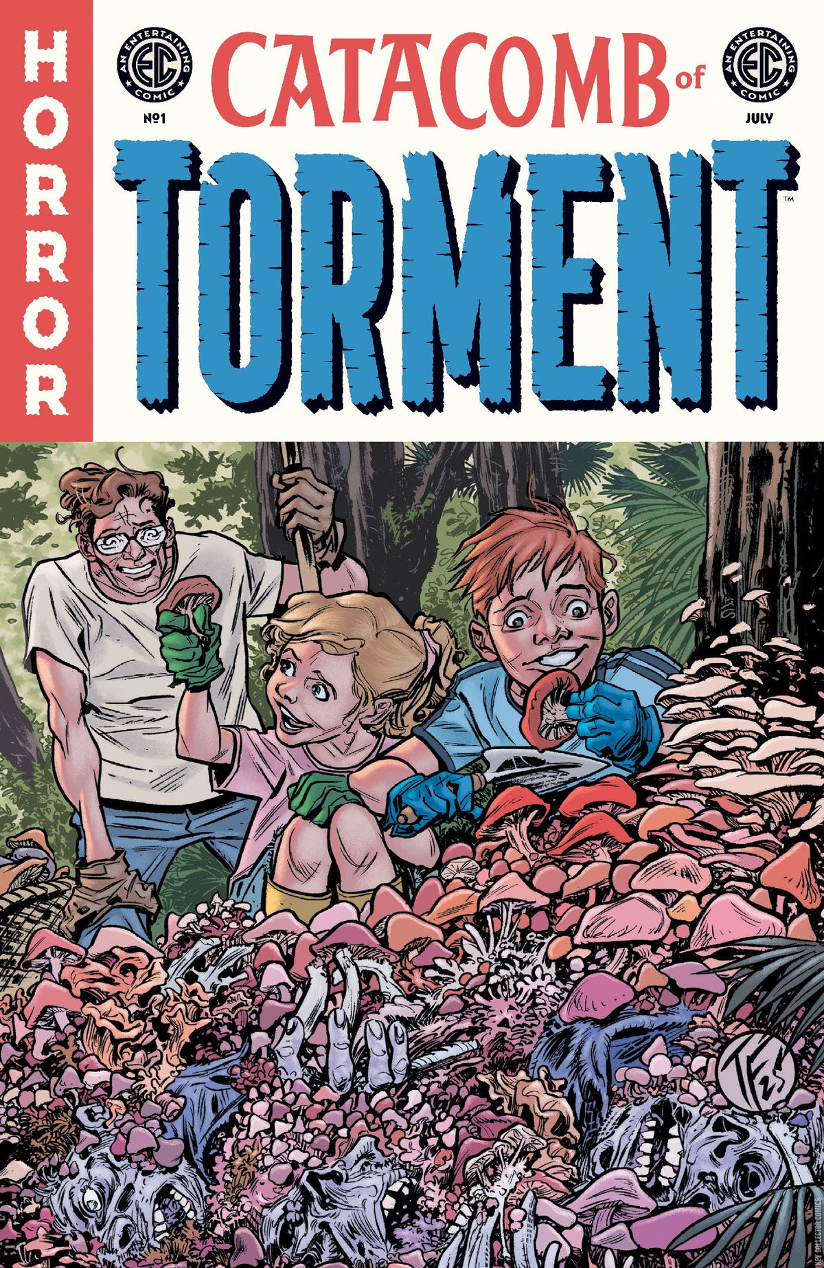 Catacomb of Torment (#1F EC/Oni Press 2025 Tom Fowler Variant Kids eating Mushrooms from dead body NM)
