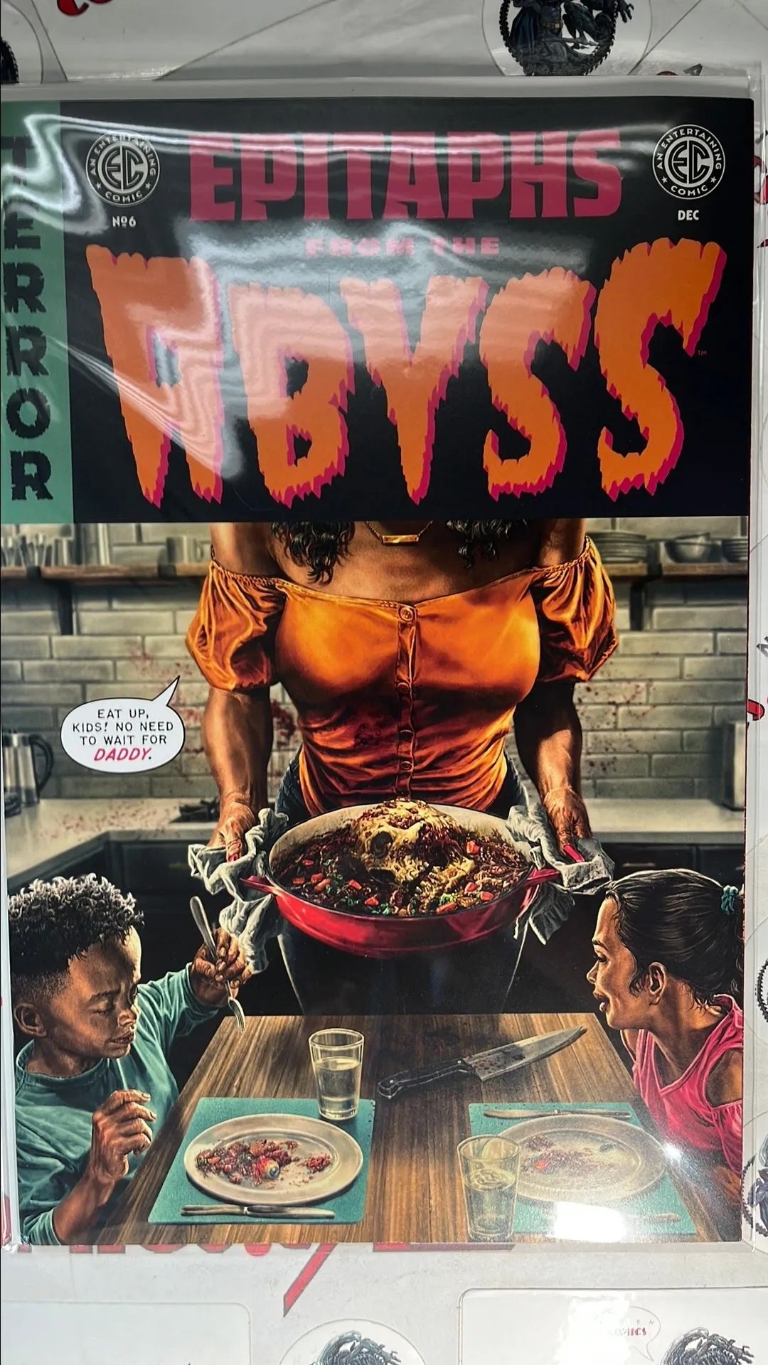 Epitaphs from the Abyss (#6 EC/Oni Press 2024 TERROR Lee Bermejo Cover Eat Up Kids! No need to wait for Daddy! NM)