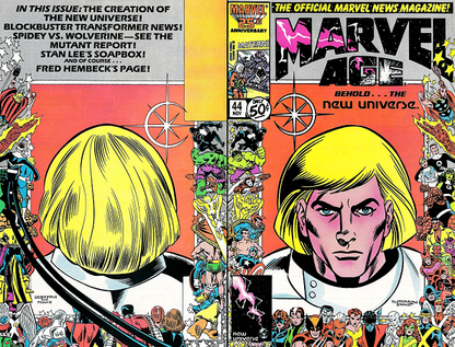 Marvel Age (#44 Starbrand Wraparound Cover Newsstand Edition 25th Marvel Anniversary Border Cover VF)