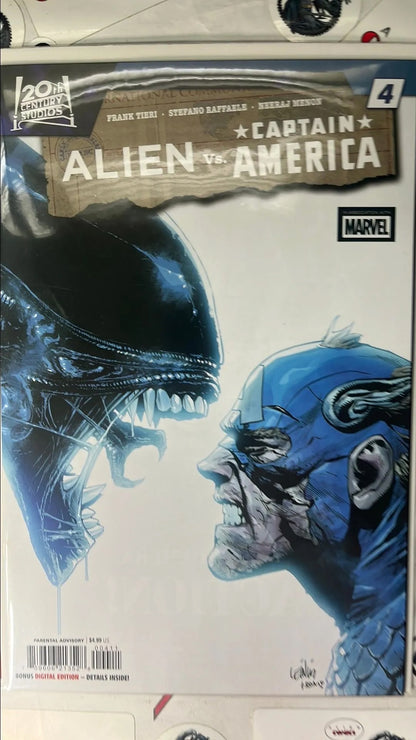 ALIEN vs. Captain America (#4 Marvel 2026 Leinil Francis Yu Cover Face to Face NM)