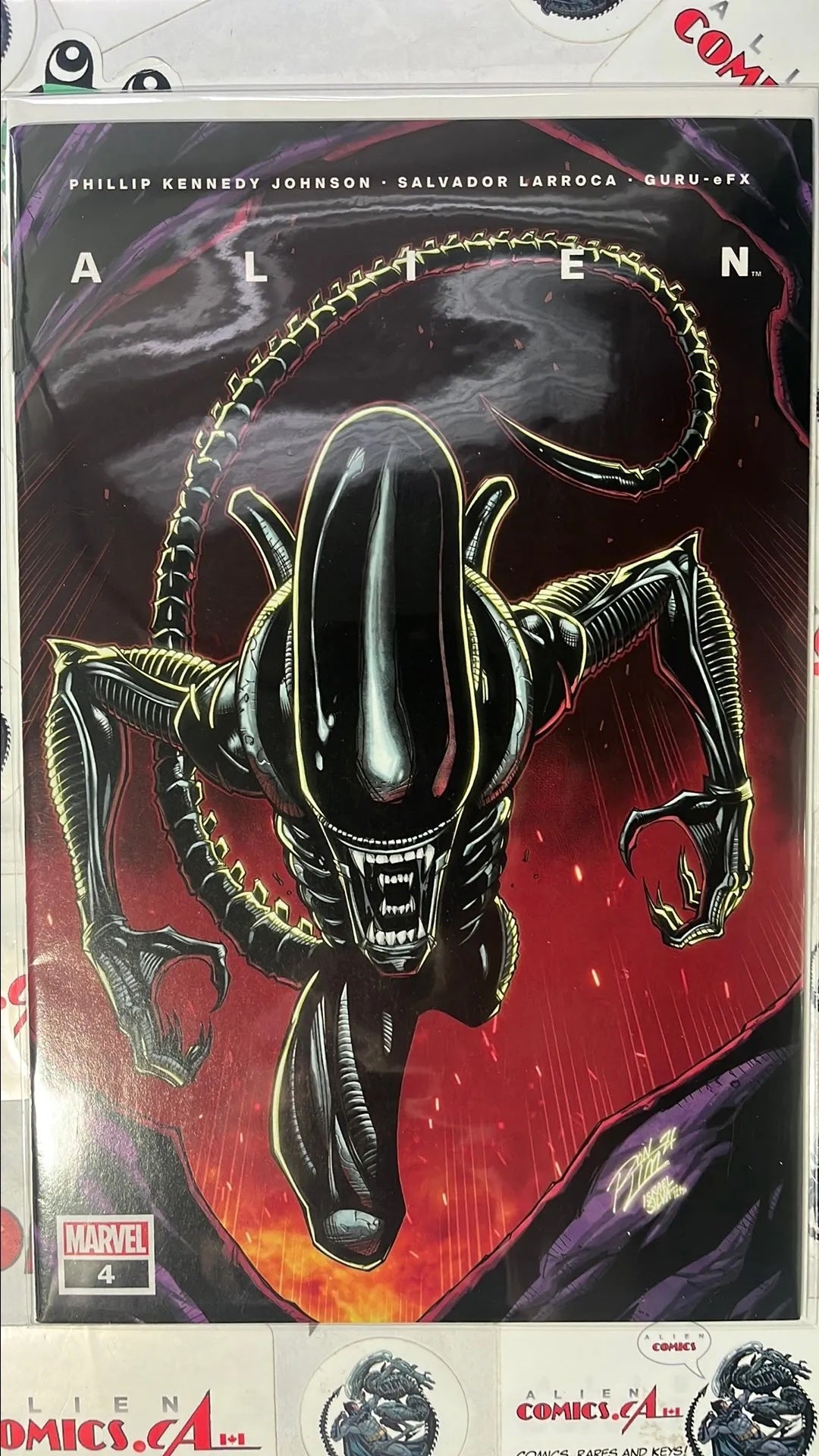ALIEN (#4W Marvel 2021 Israel Silva Red Walmart Exclusive Variant Alien Leaping NM)